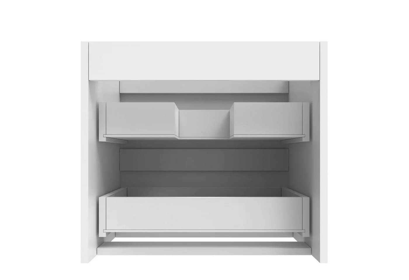 duschspa Waschtisch-Unterschrank Weiß Hochglanz - Bild 4