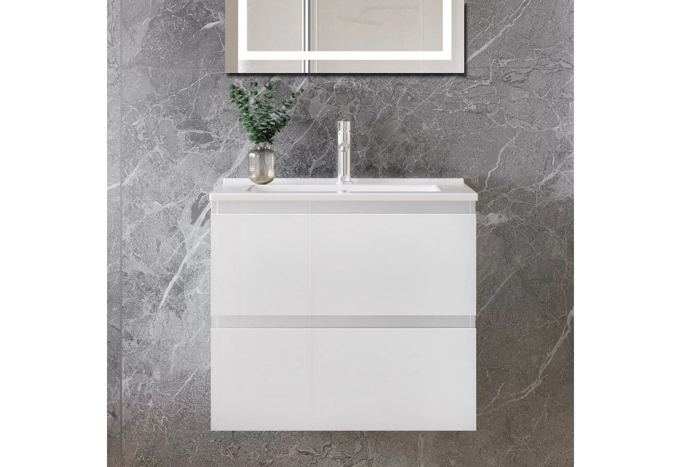 duschspa Waschtisch Waschbecken mit Unterschrank Badmöbel Set - Bild 3