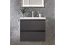 duschspa Waschtisch-Set Dunklegrau Hochglanz Bild 3