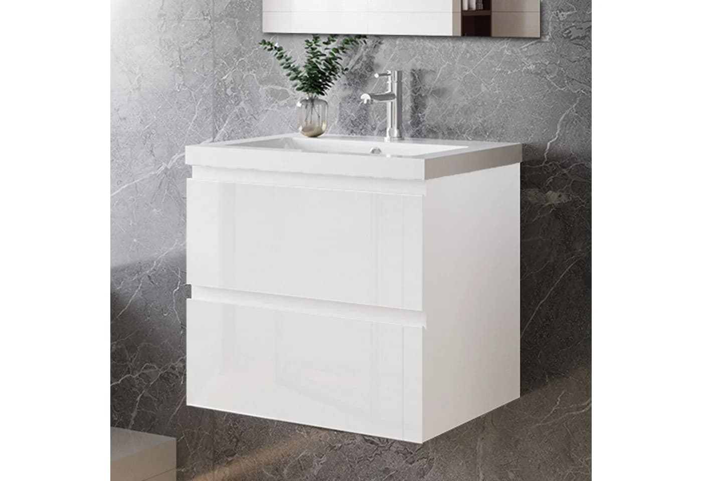 duschspa Waschtisch Waschbecken mit Unterschrank Badmöbel Set - Bild 2