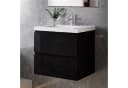 duschspa Waschtisch mit Unterschrank Schwarz Hochglanz Soft-Close Bild 2