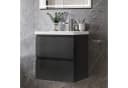 duschspa Waschtisch-Set mit Unterschrank Schwarz Hochglanz Bild 2
