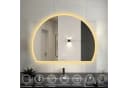 duschspa LED Badspiegel Halbrund Touch/Wandschalter Dimmbar Memory Beschlagfrei Bild 1