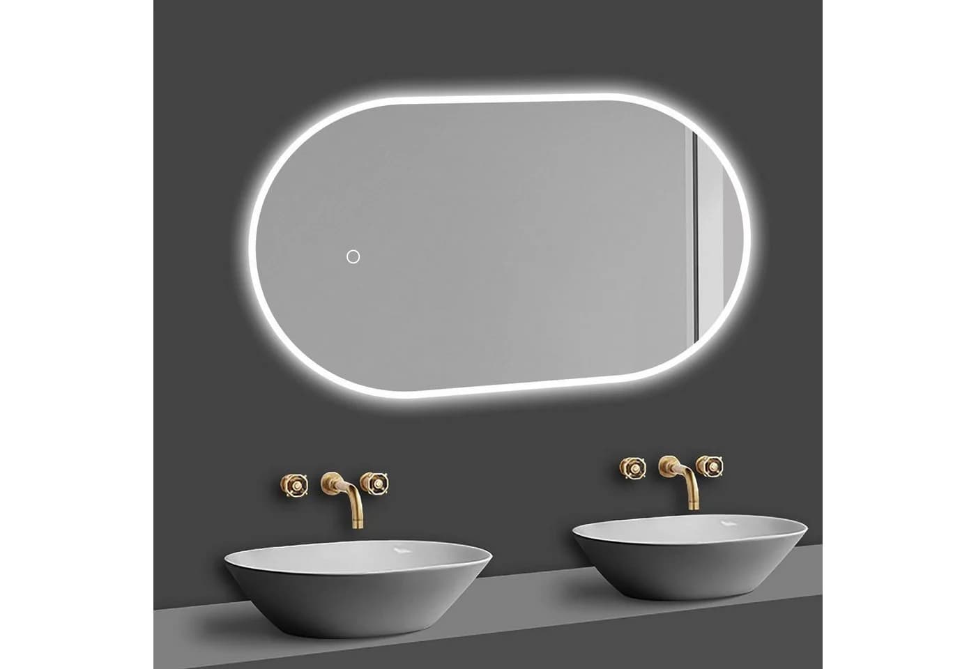 Duschspa LED Badspiegel mit Touch/Wandschalter, dimmbar, beschlagfrei - Bild 2