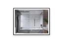 duschspa LED Badspiegel mit Rahmen Schwarz Dimmbar Touch Bild 2