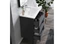 duschspa Waschtisch Badmöbel Set Waschbecken mit Unterschrank Hochglanz Schwarz Bild 1