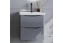 duschspa Waschtisch Waschbecken mit Unterschrank Smiley Dunklegrau Bild 4