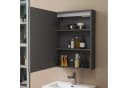 duschspa Spiegelschrank LED Badschrank Schwarz Hochglanz 40-100cm Bild 1