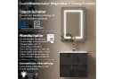 duschspa Spiegelschrank LED Badschrank Schwarz Hochglanz 40-100cm Bild 4