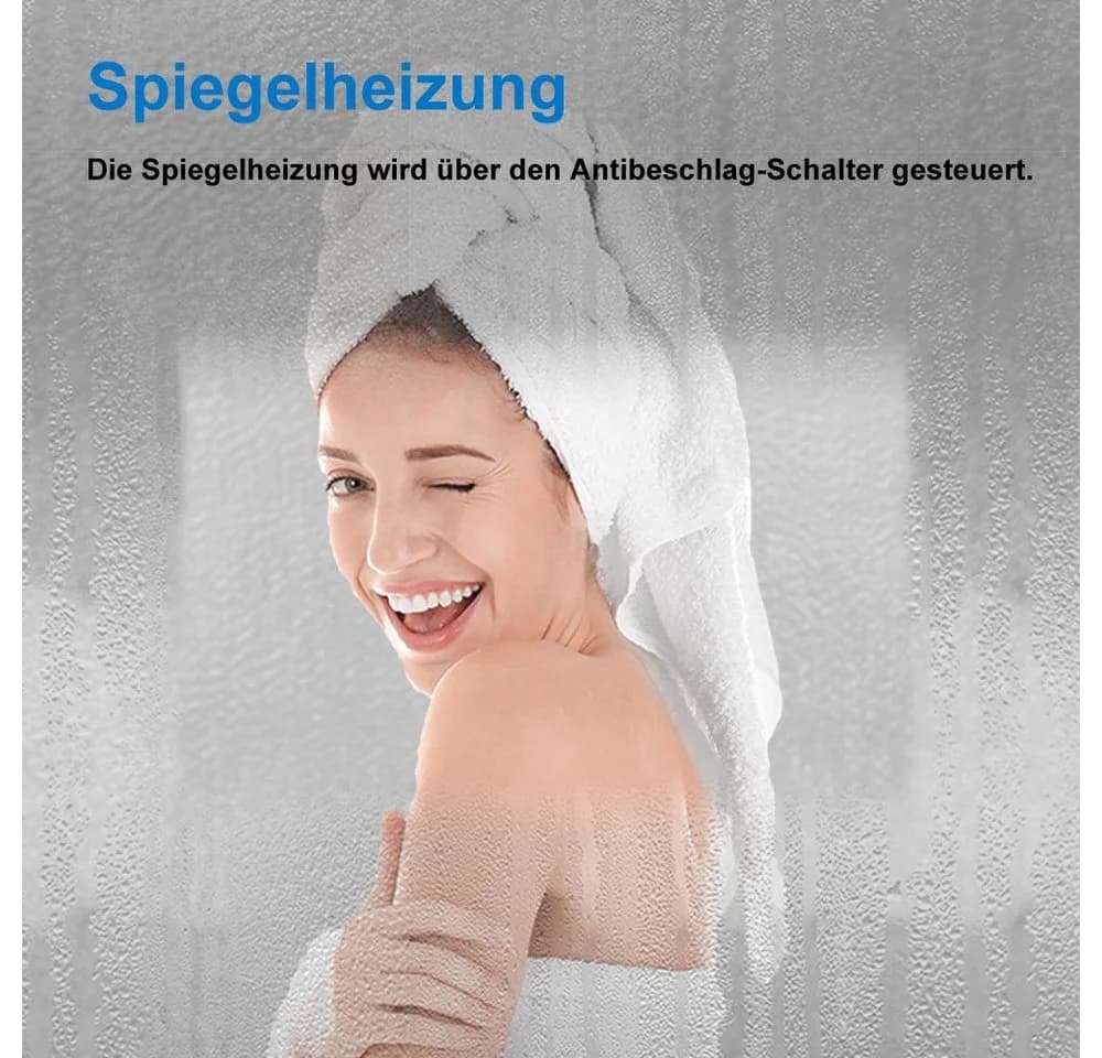 duschspa Badspiegel mit Beleuchtung Dimmbar Memory Beschlagfrei - Bild 5