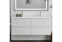 duschspa Doppelwaschtisch 120cm Weiß mit Unterschrank Bild 4