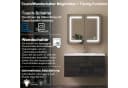 duschspa Spiegelschrank LED Badschrank mit Steckdose Schwarz Hochglanz Bild 4