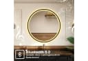 AICA Badspiegel mit LED Beleuchtung, Bluetooth 5.0 & Uhr Bild 4