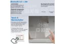 AICA Badspiegel mit LED Beleuchtung, Bluetooth 5.0 & Uhr Bild 5