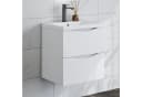 duschspa Waschtisch mit Unterschrank und Einbauwaschbecken Weiß Matt Bild 2