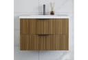 duschspa Waschtisch mit Unterschrank und Einbauwaschbecken Nussbaum Bild 1