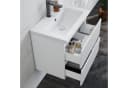 duschspa Waschtisch mit Unterschrank und Einbauwaschbecken Weiß/Schwarz Bild 1