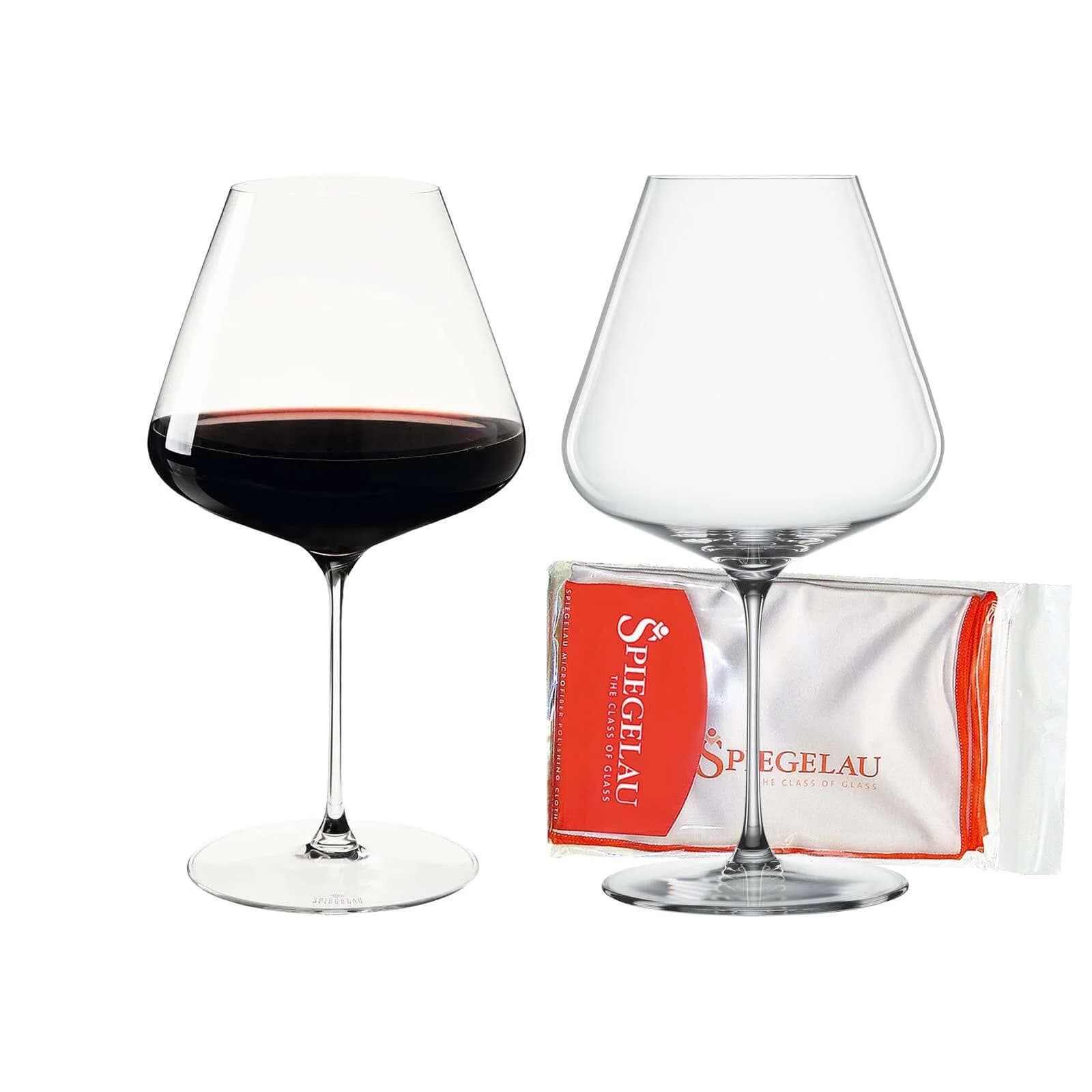 SPIEGELAU Burgunderglas Set Definition 2er transparent mit Poliertuch
