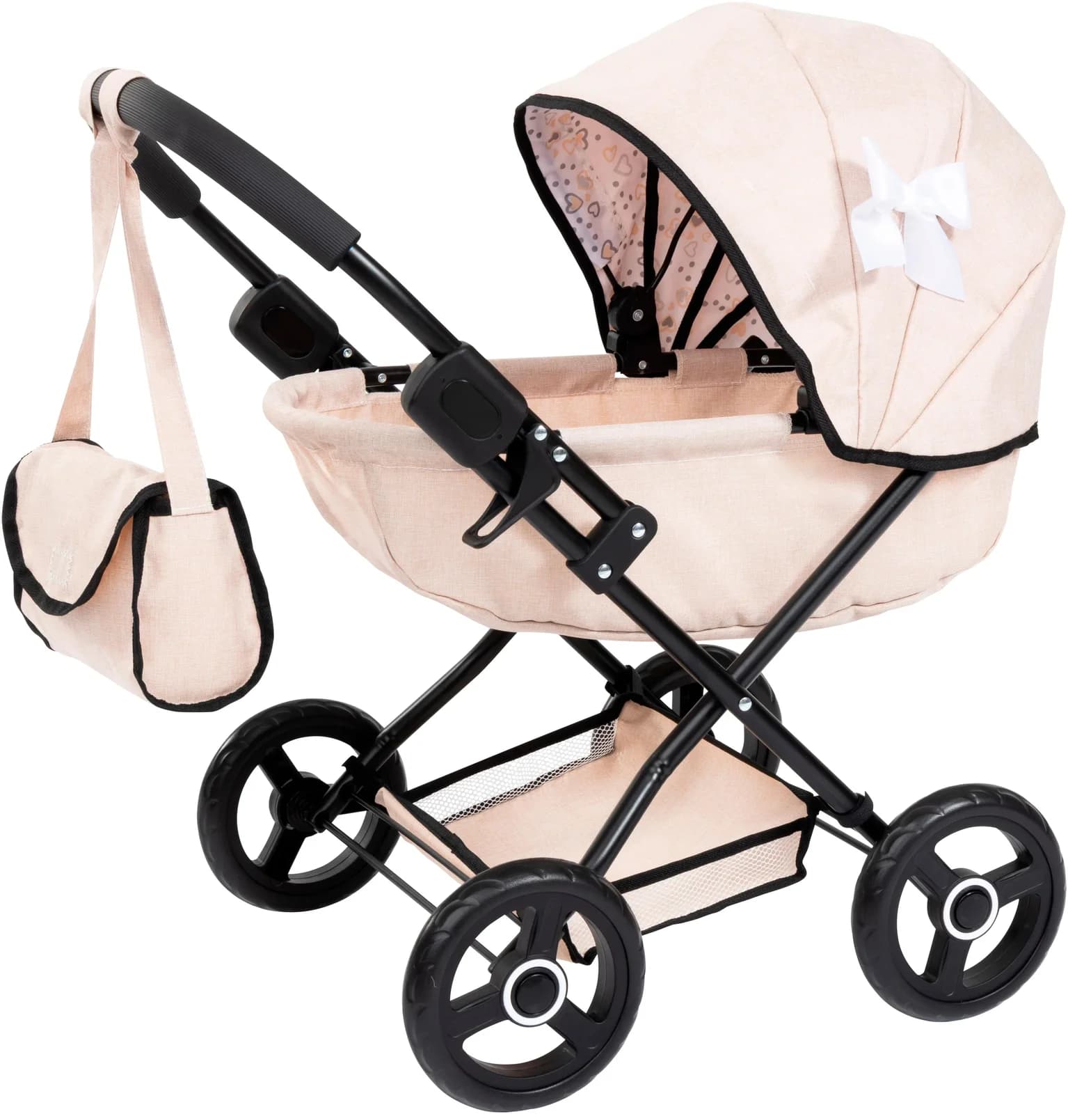 BAYER Puppenwagen Cosy Beige mit Herzen