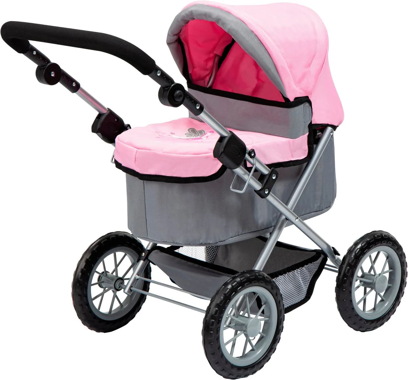 Bayer Puppenwagen Trendy Grau/Rosa mit Wickeltasche - Bild 3