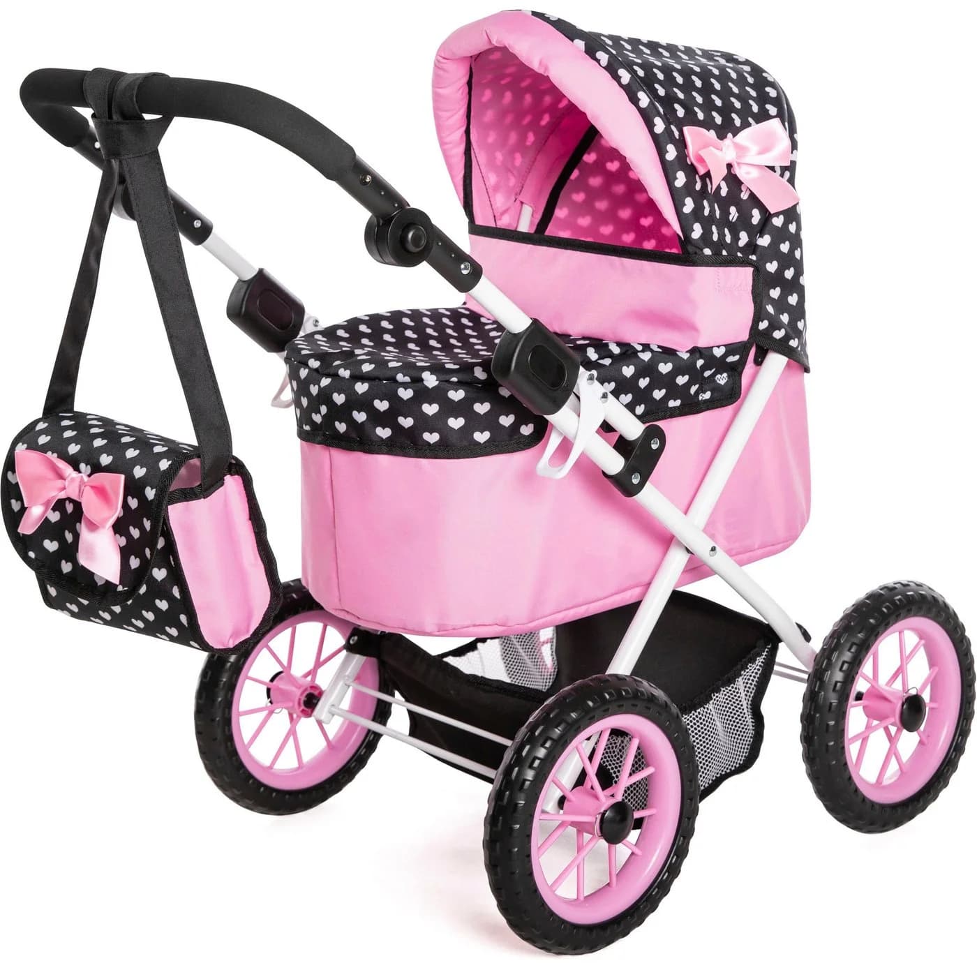 Bayer Puppenwagen Trendy pink/schwarz mit verstellbarem Griff - Bild 2