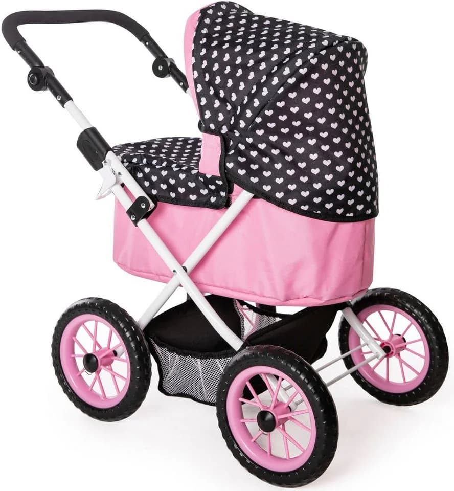 Bayer Puppenwagen Trendy pink/schwarz mit verstellbarem Griff - Bild 4