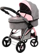 Bayer Kombi-Puppenwagen City Max grau/rosa mit Wickeltasche Bild 1