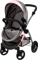Bayer Kombi-Puppenwagen City Max grau/rosa mit Wickeltasche Bild 3