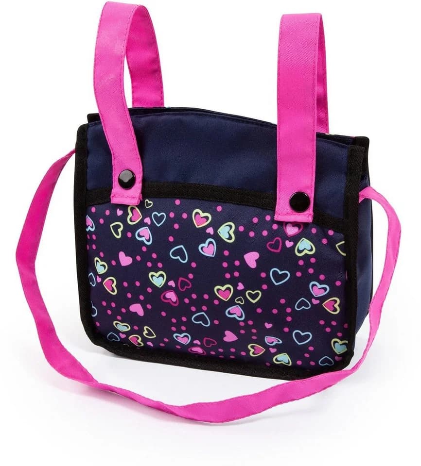 Bayer Kombi-Puppenwagen Vario Blau/Pink/Herzchen inkl. Wickeltasche - Bild 5