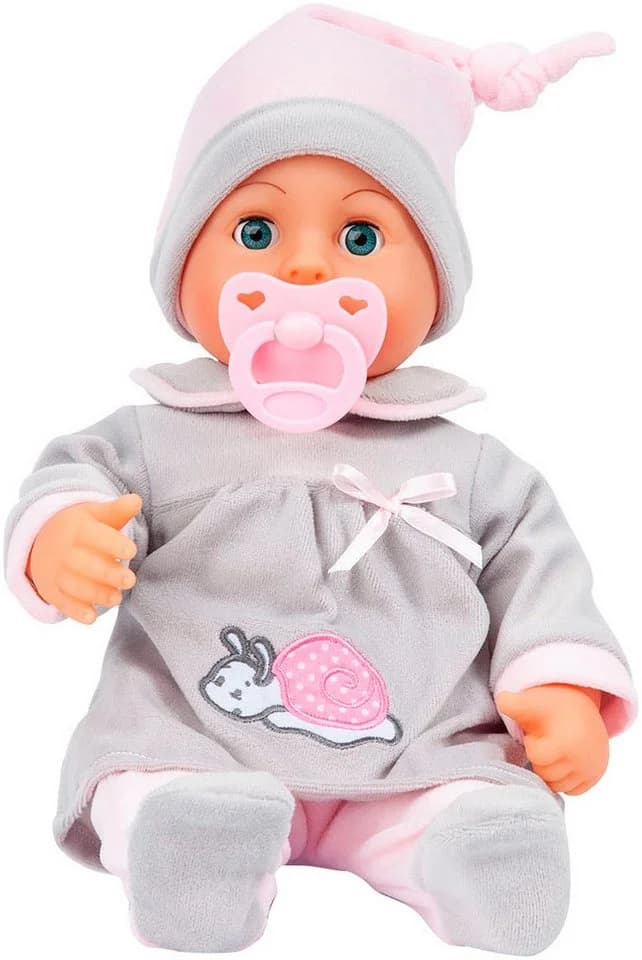 Babypuppe BAYER First Words Baby 38 cm mit Schlafaugen und Geräuschen