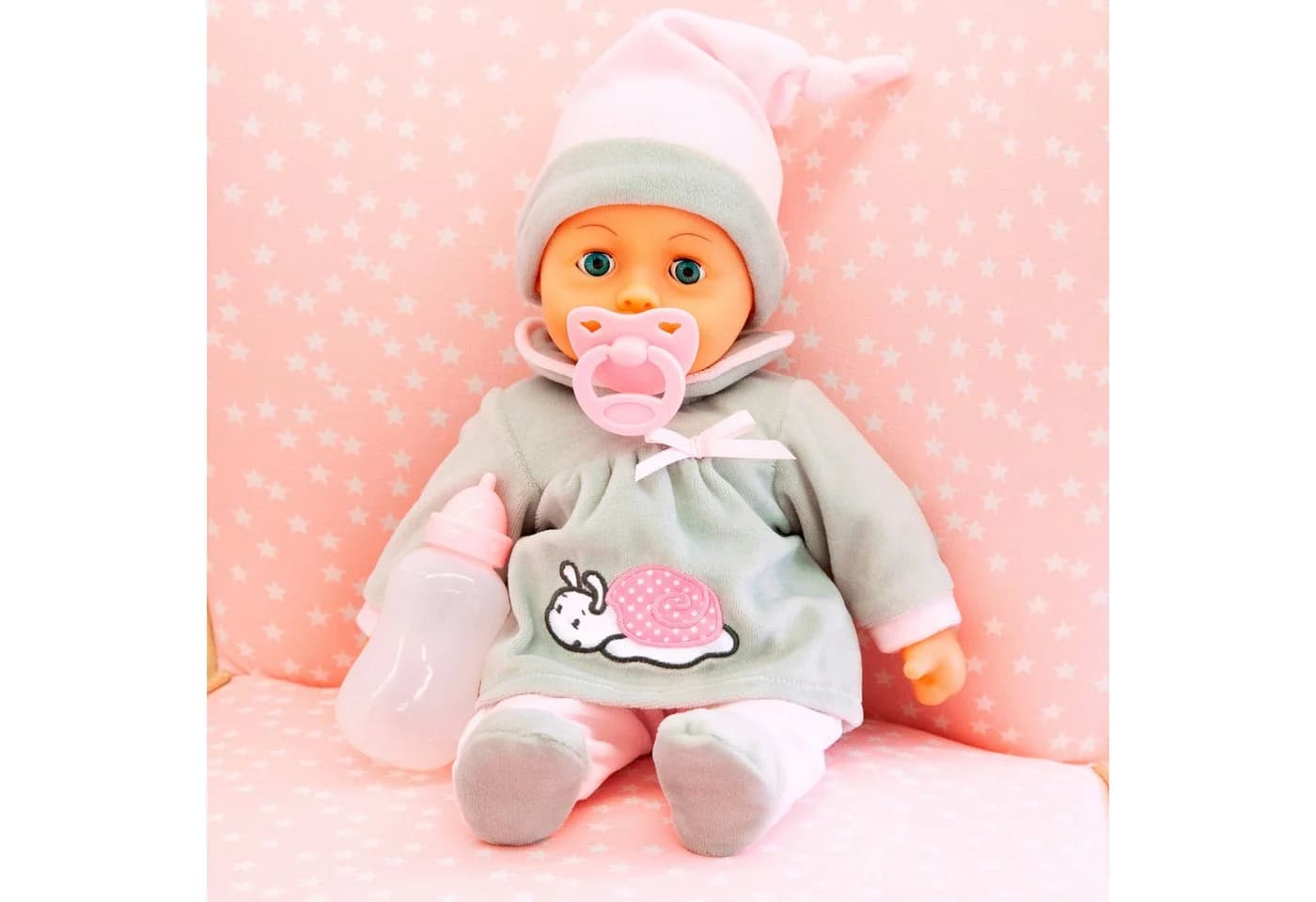 Babypuppe BAYER First Words Baby 38 cm mit Schlafaugen und Geräuschen - Bild 3