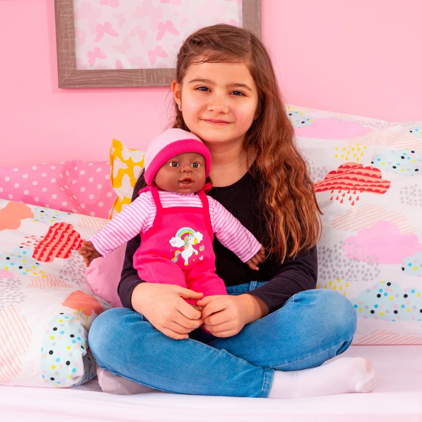 Babypuppe BAYER Interactive Baby Girl 40cm Rosa mit Sound - Bild 5