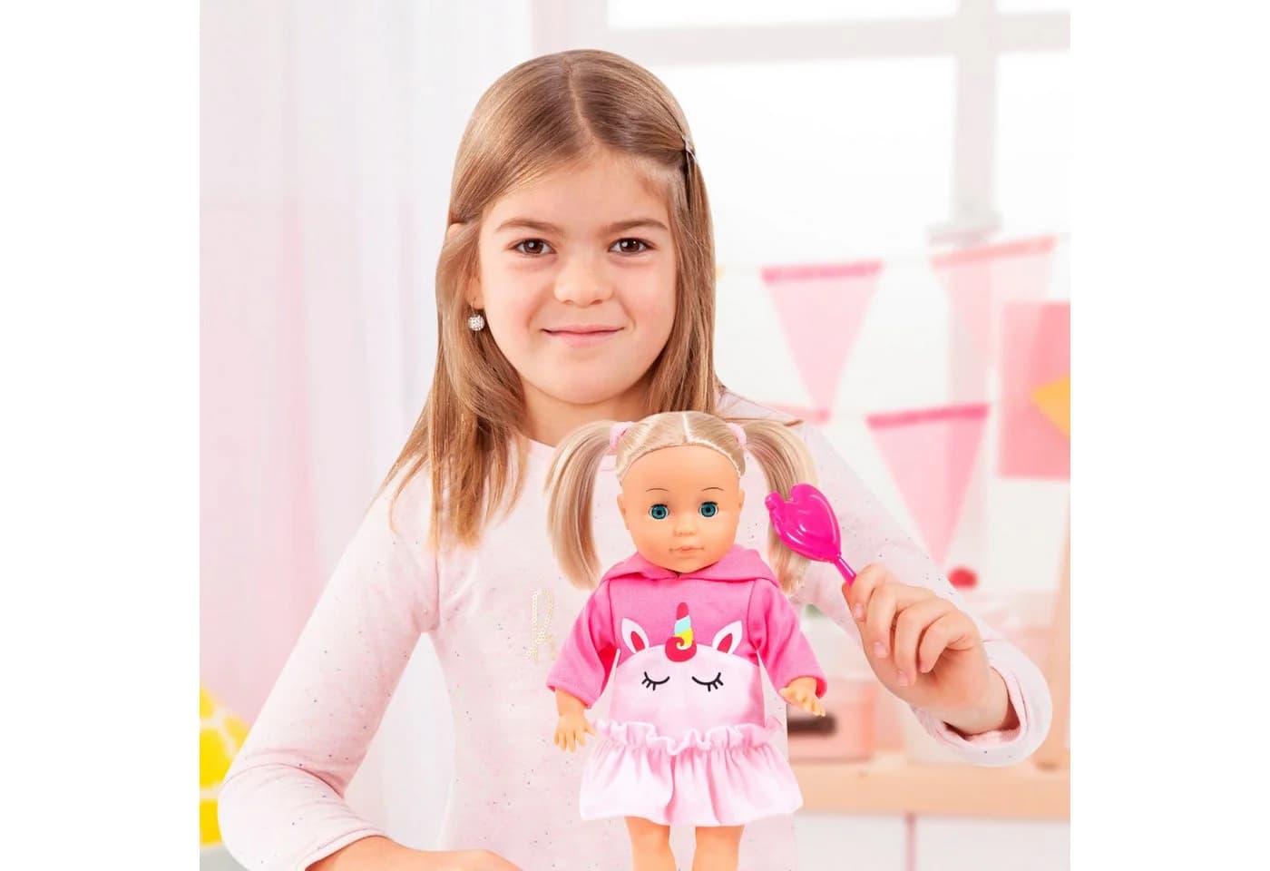 BAYER Stehpuppe Little Love Charlene 33 cm Rosa mit Schlafaugen - Bild 3