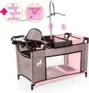 Bayer Puppenbett Multibett Hochstuhl Wickelablage Mobile Einhorn grau/rosa Bild 1