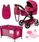 Bayer Kombi-Puppenwagen Xeo Mega Bordeaux Set Bild 2