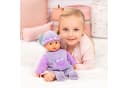 Bayer Babypuppe First Words Baby 38 cm Lila 3-tlg. mit Schlafaugen und Babygeräuschen Bild 3
