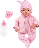 Babypuppe BAYER Reborn Baby 38 cm rosa Bild 2