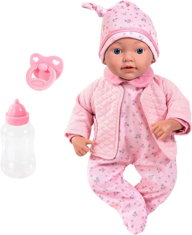 Babypuppe BAYER Reborn Baby 38 cm rosa - Bild 2