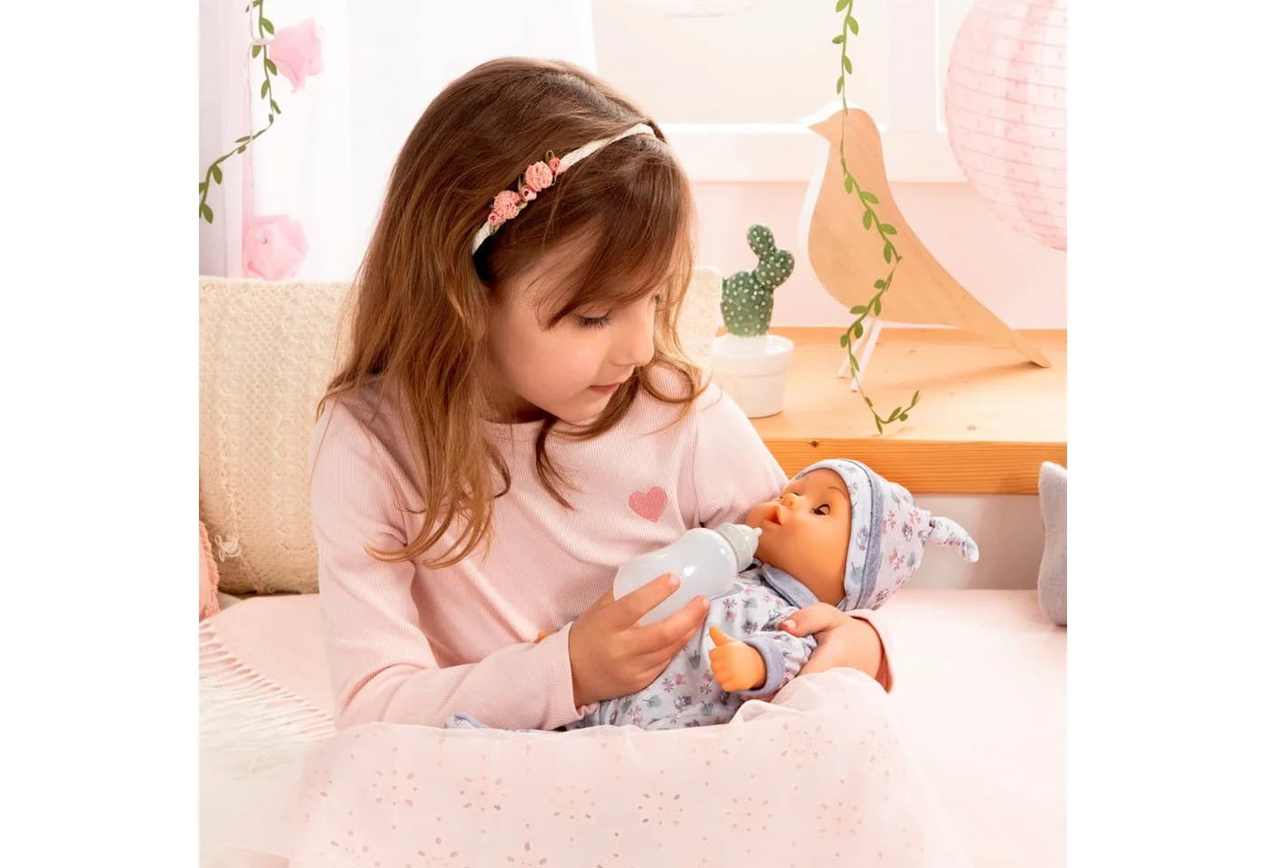 BAYER First Words Babypuppe 38 cm Grau mit Sound und Schlafaugen - Bild 5