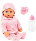 Bayer Babypuppe First Words Baby 38 cm Rosa 3-tlg. mit Schlafaugen und Babygeräuschen Bild 2