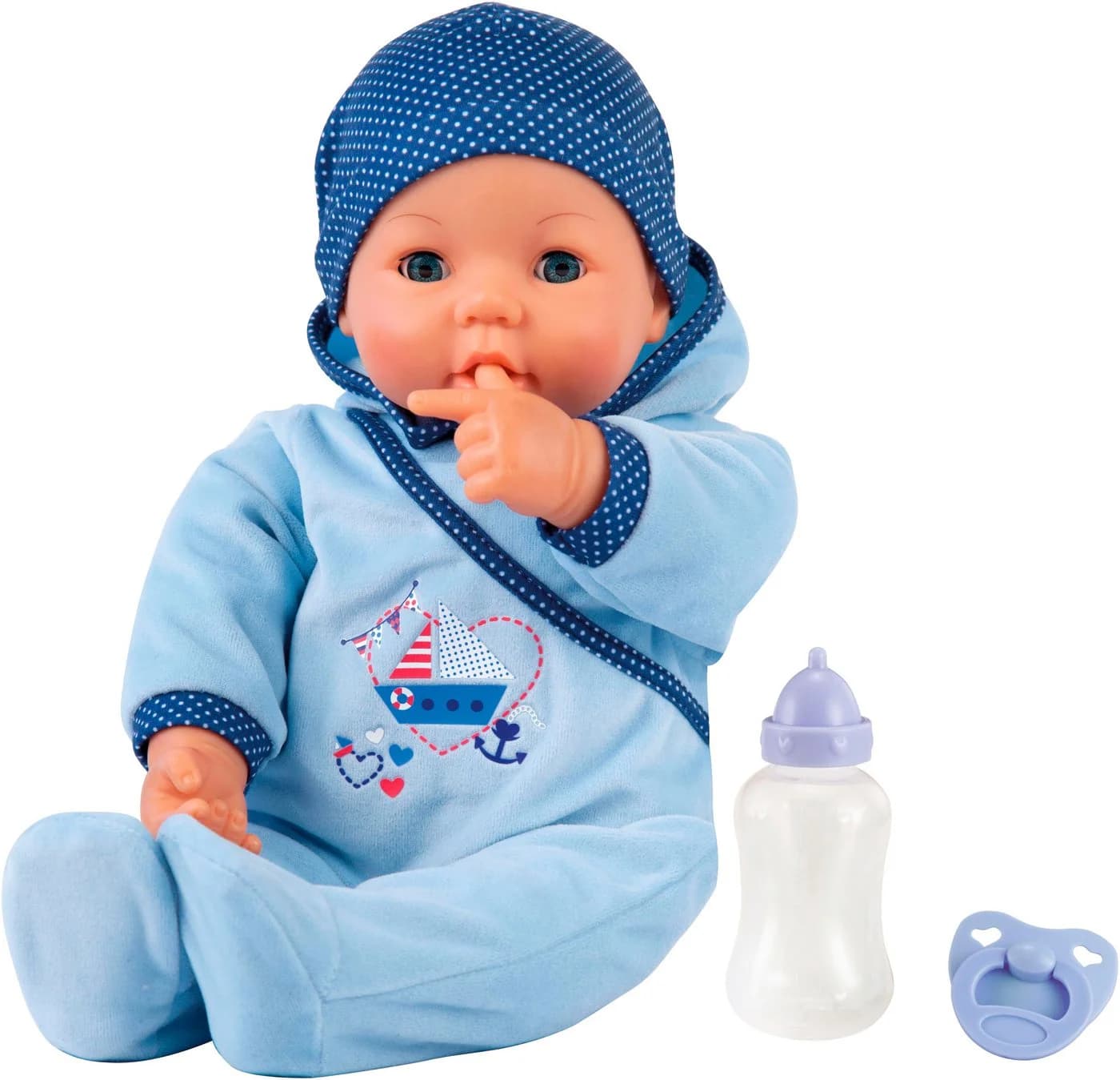 Babypuppe BAYER Hello Baby Boy 46 cm blau mit Soundfunktionen - Bild 2