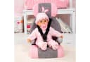Bayer Puppen Autositz Deluxe Grau/Rosa mit Schmetterlings-Motiv Bild 5