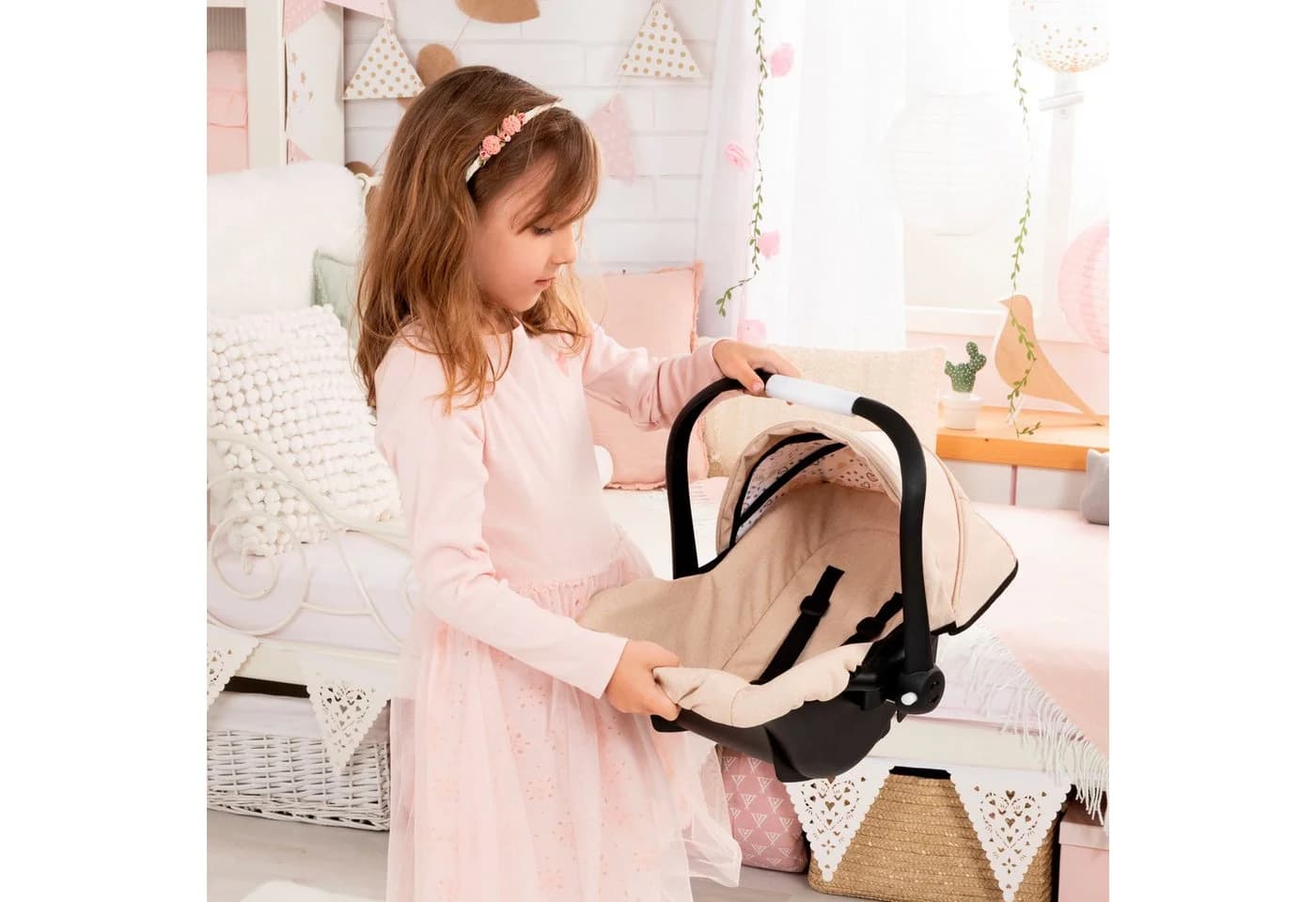 Bayer Puppen Autositz mit Dach, blau und pink, für Puppen bis 46 cm - Bild 3