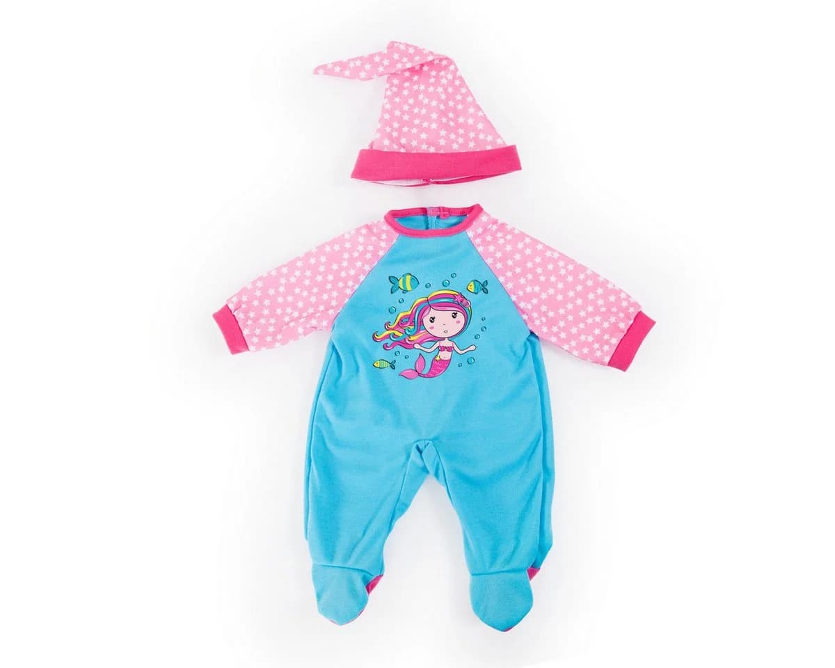Bayer Puppenkleidung Strampler 38 cm Set 2-tlg. Blau/Rosa - Bild 2