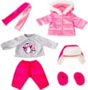Bayer Puppenkleidung Winterjacke 42-46 cm Set 6-tlg. Rosa/Grau Bild 2
