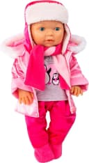 Bayer Puppenkleidung Winterjacke 42-46 cm Set 6-tlg. Rosa/Grau Bild 3