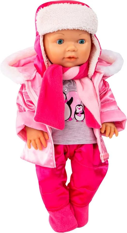 Bayer Puppenkleidung Winterjacke 42-46 cm Set 6-tlg. Rosa/Grau - Bild 3