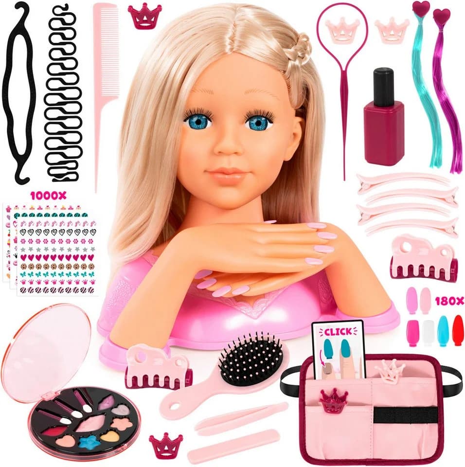 Bayer Frisier- & Schminkkopf Charlene Magic Nails Beige - Bild 2