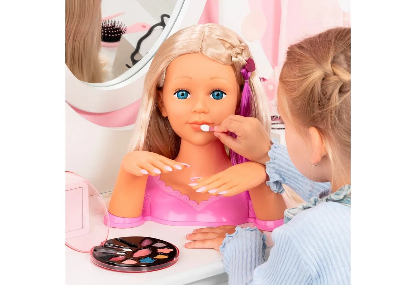 Bayer Frisier- & Schminkkopf Charlene Magic Nails Beige - Bild 3