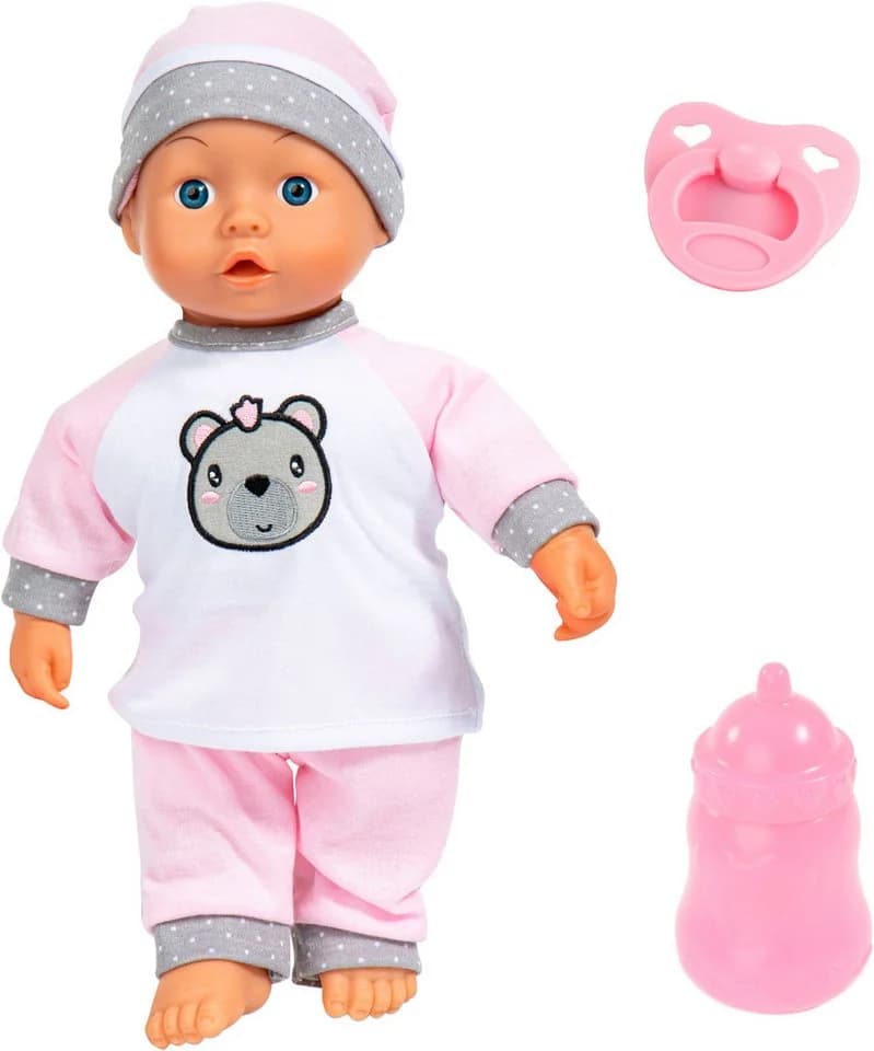 Bayer Babypuppe Kiss Baby 36 cm (3-tlg) Rosa/Weiß - Bild 2